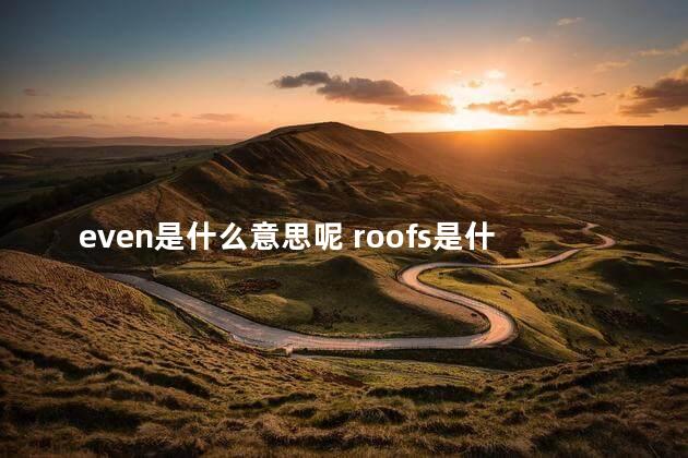 even是什么意思呢 roofs是什么意思